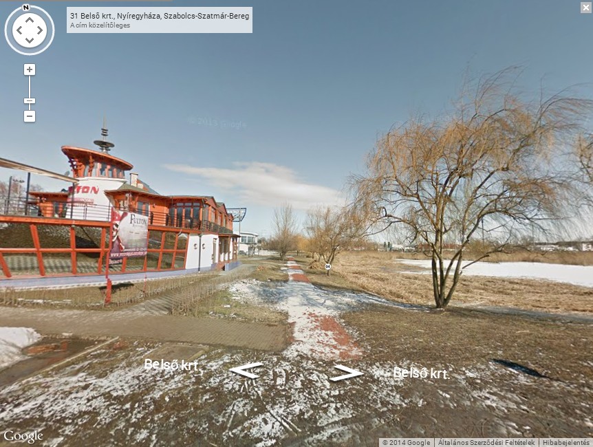 A Google Street View friss téli képein már nincs nádas.